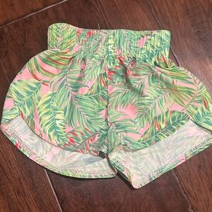 Kids Tropical Leaf Print Shorts